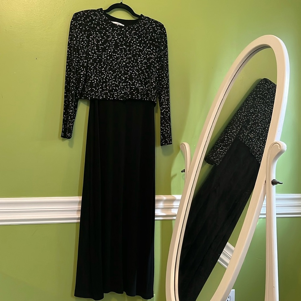 EUC Cropped‎ Silver Embellished Jacket and long Tank Dress